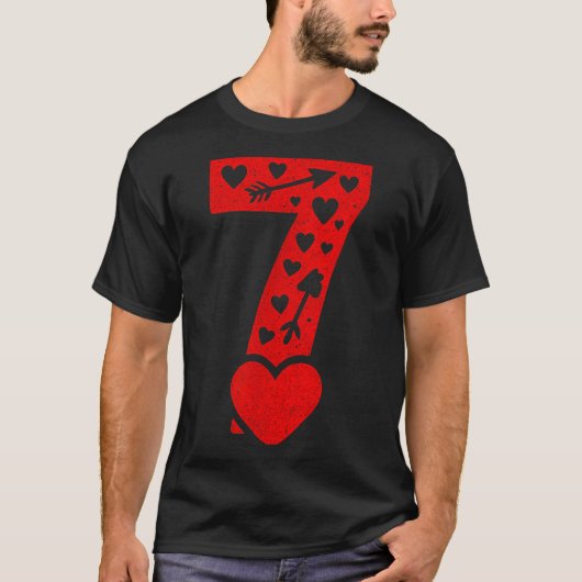 Fun 67 Number 6-7 6 7 Matching Valentine Six Seven Tシャツ (正面)