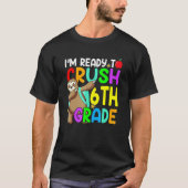 Fun 6th Fourth Grade Dabbing Sloth Back To School  Tシャツ (正面)