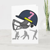 Fun 7th Birthday Cricket Player Boys Kids 7 Year O カード (正面)