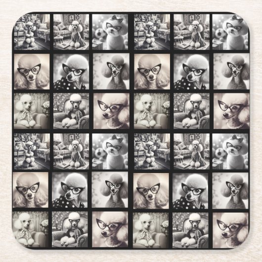 Fun 9 Photo Collage Pictures スクエアペーパーコースター (正面)