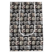 Fun 9 Photo Collage Pictures Wrapping Paper ミディアムペーパーバッグ (裏面)