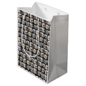 Fun 9 Photo Collage Pictures Wrapping Paper ミディアムペーパーバッグ (裏面アングル)