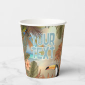 Fun Adult Tiki Toucan Tropical Pool Party 紙コップ (裏面)