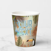 Fun Adult Tiki Toucan Tropical Pool Party 紙コップ (正面)