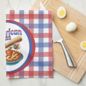 Fun American as Baseball & Apple Pie  キッチンタオル (四つ折り)