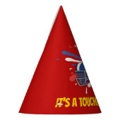 Fun American Football Kids Birthday パーティーハット (左)