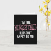 Fun &amp; Humor Quotes &amp; I'm The Youngest Chil カード (黄色い花)