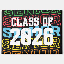 Fun and Catchy "Senior Class Of 2026" Magnet