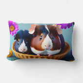 Fun and cute guinea pigs  ランバークッション (正面)