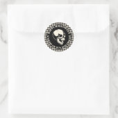 Fun and Fear Skull Happy Halloween ラウンドシール (バッグ)