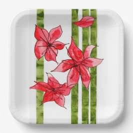 FUN AND FESTIVE SQUARE  PAPER PLATE ペーパープレート