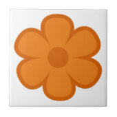 Fun and Funky 60s 70s Retro Flower Ceramic Tile タイル (正面)