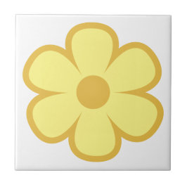 Fun and Funky 60s 70s Retro Flower Ceramic Tile タイル