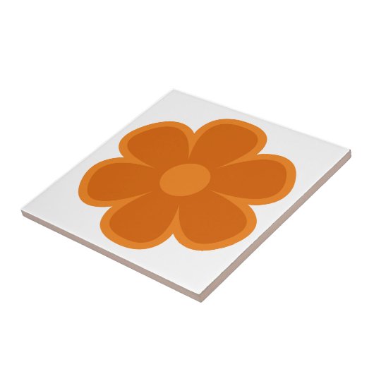 Fun and Funky 60s 70s Retro Flower Ceramic Tile タイル (側面)