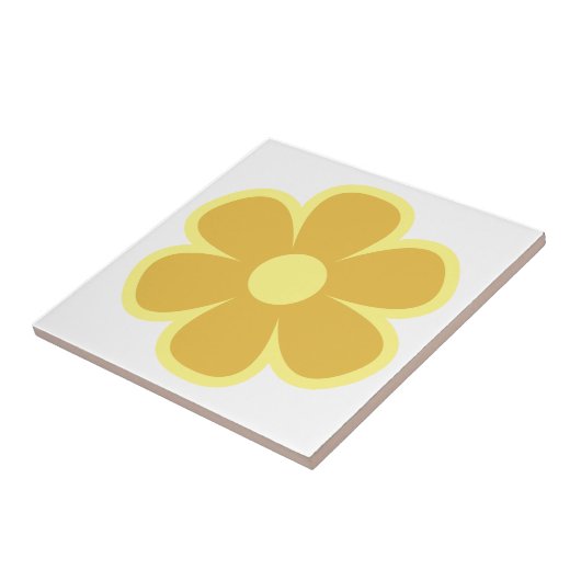 Fun and Funky 60s 70s Retro Flower Ceramic Tile タイル (側面)