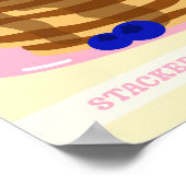 Fun and Retro Breakfast Pancakes Kitchen Art ポスター (角)