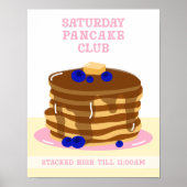 Fun and Retro Breakfast Pancakes Kitchen Art ポスター (正面)