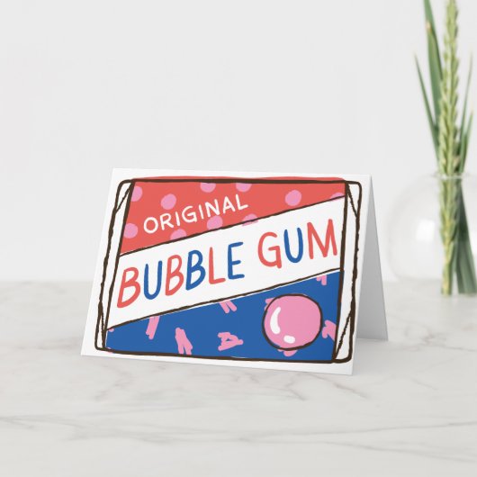 Fun as a Pack of Bubble Gum Birthday カード (正面)