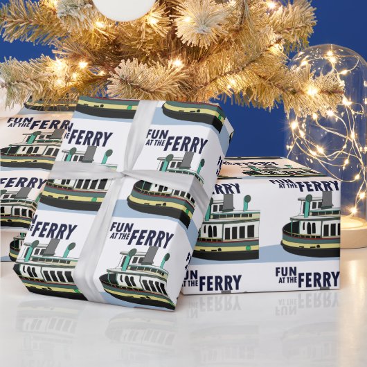 Fun At The Ferry Boat Travel ラッピングペーパー (クリスマス)