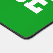 Fun Athletic White LACROSSE Text On Bright Green デスクマット (コーナー)