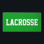 Fun Athletic White LACROSSE Text On Bright Green デスクマット<br><div class="desc">This sporty bold design features white athletic LACROSSE text against bright green background. The colors and text in this design can be personalized.</div>
