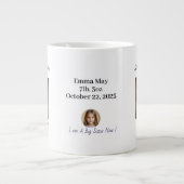 Fun Baby and Sibling photo Personalized Mug ジャンボコーヒーマグカップ (正面)