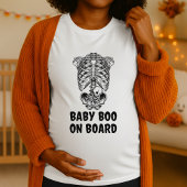 Fun Baby Boo On Board Skeleton Maternity Halloween Tシャツ