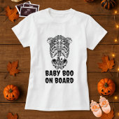 Fun Baby Boo On Board Skeleton Maternity Halloween Tシャツ