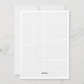 Fun Baby Shower Invitation | Newspaper Baby Invite シーズンカード (裏面)