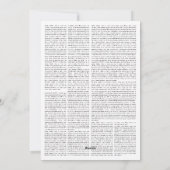 Fun Baby Shower Invitation | Newspaper Baby Invite シーズンカード (裏面)