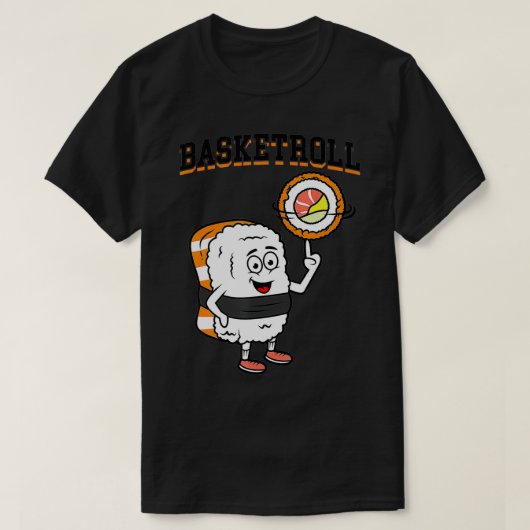 Fun basketball sushi  tシャツ (デザイン正面)