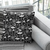 Fun Bat Pattern for Halloween クッション