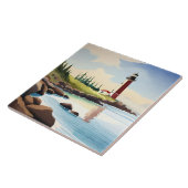 Fun beach lighthouse lovers  タイル (側面)