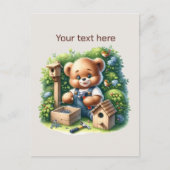 Fun Bear building customizable ポストカード (正面)