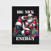 Fun Big Nick Energy Fun Santa Claus Christmas Xmas カード (正面)