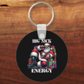 Fun Big Nick Energy Fun Santa Claus Christmas Xmas キーホルダー (正面)