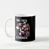 Fun Big Nick Energy Fun Santa Claus Christmas Xmas コーヒーマグカップ (左)
