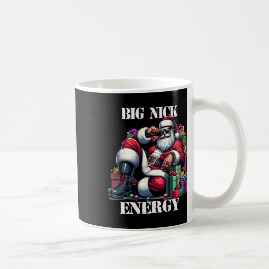 Fun Big Nick Energy Fun Santa Claus Christmas Xmas コーヒーマグカップ (右)