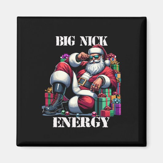 Fun Big Nick Energy Fun Santa Claus Christmas Xmas マグネット (正面)