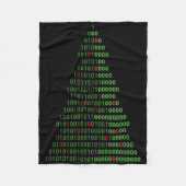 Fun Binary Christmas Tree Computer Programmers And フリースブランケット (正面)