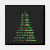 Fun Binary Christmas Tree Computer Programmers And マグネット (正面)