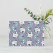 Fun Birdhouse Design Purple Blue White 招待状 (スタンド正面)