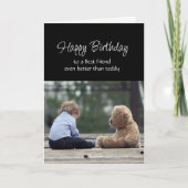 Fun Birthday Best Friend Cute Teddy Bear カード (正面)