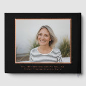 Fun Birthday Party Foil Guestbook Photo & Quote ゲストブック (裏面)