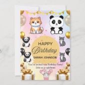 Fun Birthday Party Invitation | Colorful Modern  招待状 (正面)