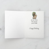 Fun Birthday Squirrel Feeder Nuts Question カード (内部)