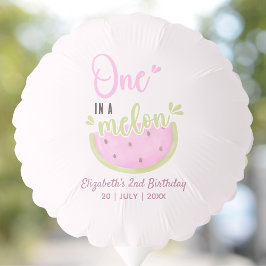 Fun Birthday watermelon Girl one in a melon バルーン