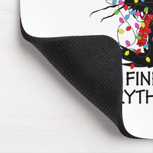 Fun Black Cat It's Fine I'm Fine Everything Is Fin マウスパッド (コーナー)