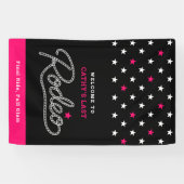 Fun Black Hot Pink Last Rodeo Bachelorette Party 横断幕 (横)