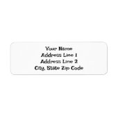 Fun Black Letters on White, Plain Address Labels ラベル (正面)